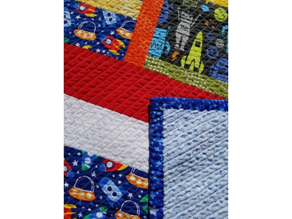 Spaceships, Rockets, and Robots Baby/Toddler Quilt