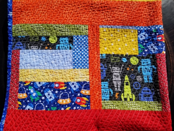 Spaceships, Rockets, and Robots Baby/Toddler Quilt