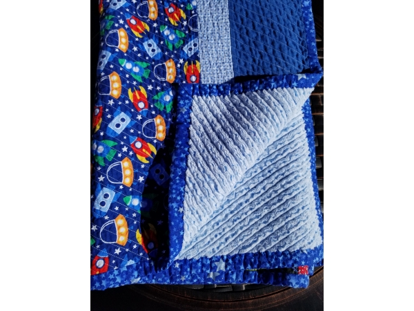 Spaceships, Rockets, and Robots Baby/Toddler Quilt