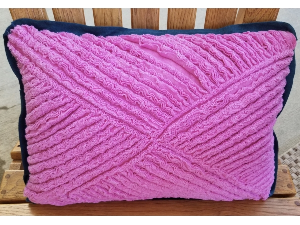 Flannel Chenille in Bright Pink