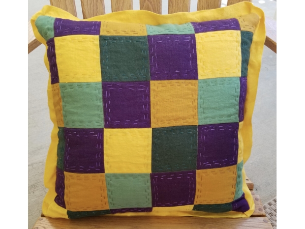 Quilted Linen Pillow Back