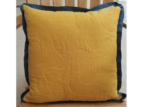 Quilted Autumn Gold Linen