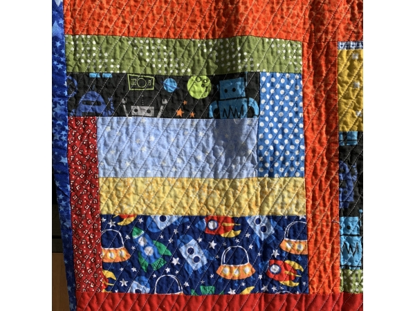 Spaceships, Rockets, and Robots Baby/Toddler Quilt