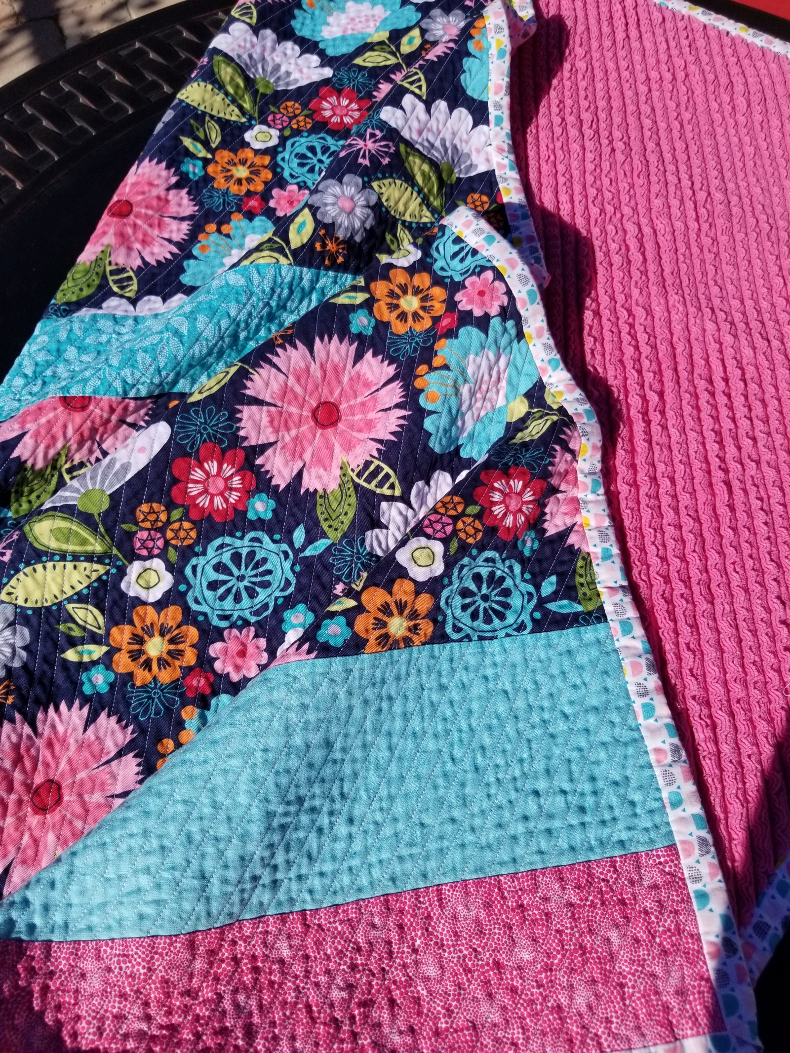 Navy blue baby 2025 quilt