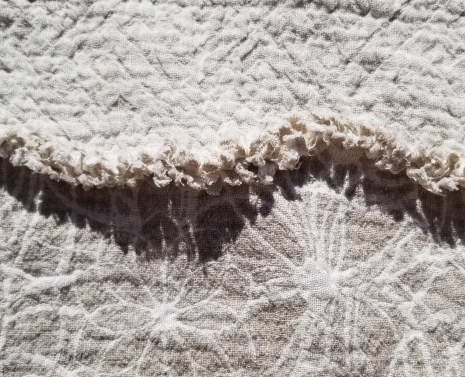 Close-up of Jacquard Linen Rag Throw Close-up of Jacquard Linen Rag Throw