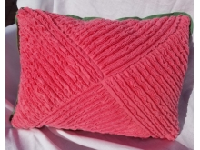 Faux Chenille Pillow Back in Salmon Colored Flannel 20200606_081356.jpg