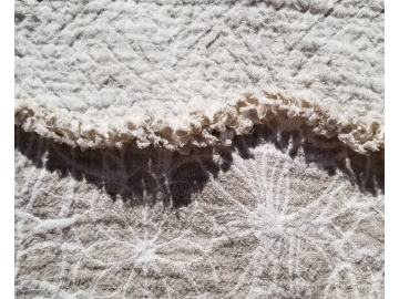 Close-up of Jacquard Linen Rag Throw