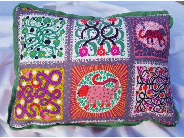 12" X 16" Custom Throw Pillow with Flange Trim & Accent Stitching