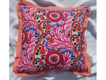 18" X18" Custom Throw Pillow with Flange Trim & Accent Stitching